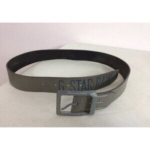 G Star Gray Leather Belt Mens 32